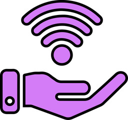 WiFi Signal Icon with Text