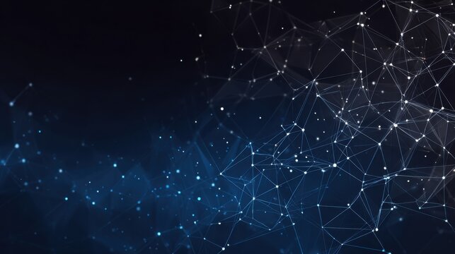 glowing network abstract design blue