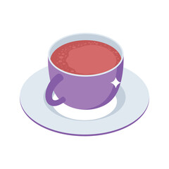 Trendy 3d style icon of elegant coffee serving tray