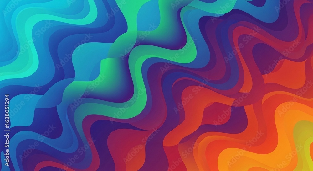 Aufkleber vibrant abstract background with flowing colorful waves in a dynamic gradient.