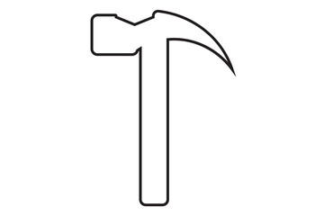 hammer isolated icon on white background.