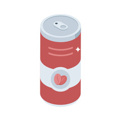 Modern 3d style icon of coffee packaging