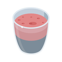 Well designed 3d style icon of dark black coffee