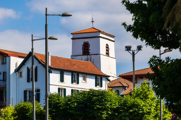 Saint Vincent Church in the Center of Hendaye