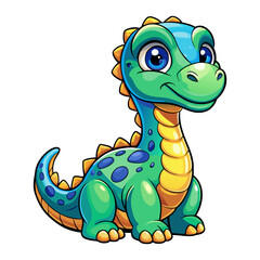 Fototapeta premium Cute Brontosaurus