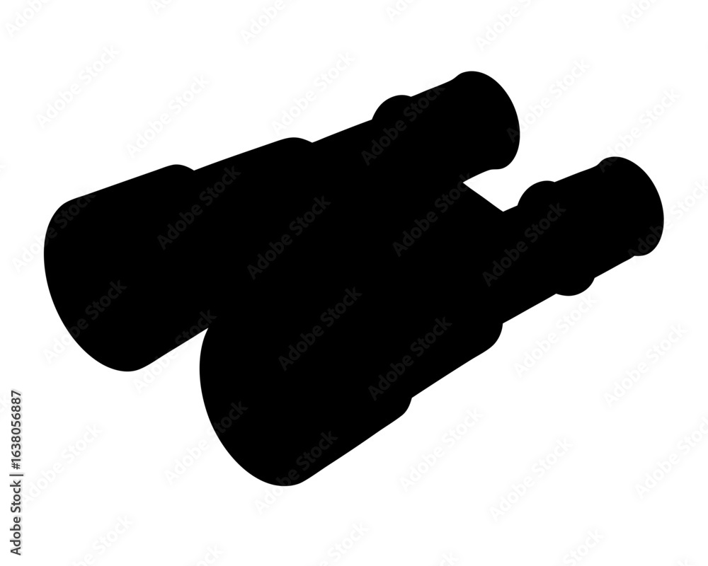 Poster black silhouette of two bottles or containers overlapping on a white background