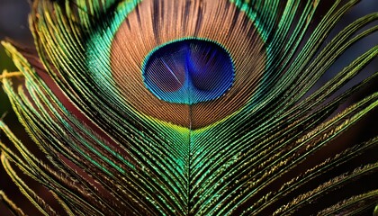 Peacock Feather Wallpaper - Detailed Bird Feather Background for Krishna Janmashtami