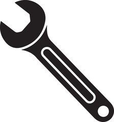 Mechanic repairing tool silhouette vector illustration design
