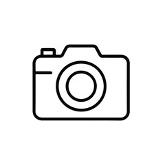 Vector art of camera icon isolated on white background, a symbol of photography and memories