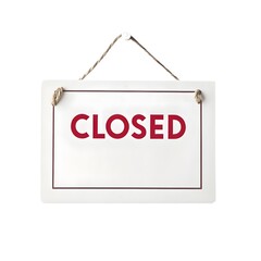 White Closed Hanging on Rope Isolated on Background