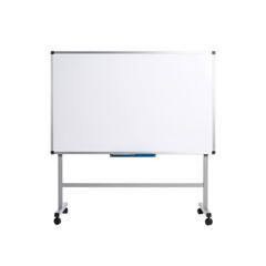Whiteboard on wheeled stand ready for use in a modern classroom or office environment during a training session
