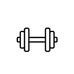 Vector art of dumbbell icon, a weightlifting equipment for fitness, isolated on white background