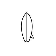 Vector art of surfboard with fin isolated on white background for riding the waves