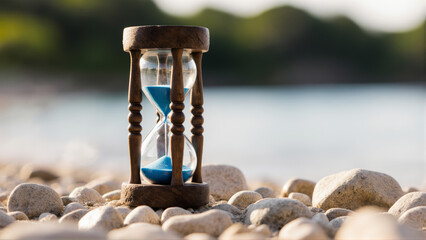hourglass with sand