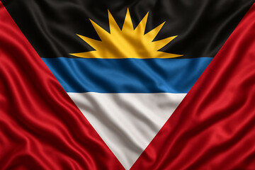 waving flag of Antigua and Barbuda