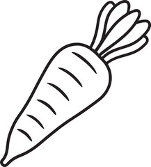 parsnip icon, parsnip vector illustration-simple illustration of parsnip, perfect for parsnip logos and icons