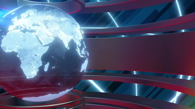 ニュース番組のタイトルバック背景,報道,地球,オープニング,コピースペース,青,赤,3D,CG,ホログラム,
News program title background, news, Earth, opening, copy space, blue, red, 3D, CG, hologram