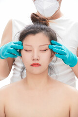 Naklejka premium Professional massage therapists provide therapeutic massage for women.