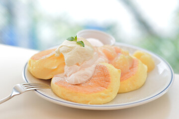 ふわふわのパンケーキ