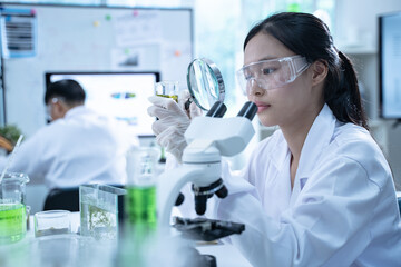 In the green laboratory, science and chemistry merge as biology experts conduct research, test each...