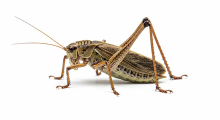 A katydid caught mid-step, demonstrating movement and grace in its natural gait.