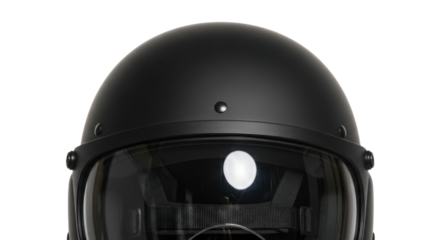 Black riot control helmet for law enforcement isolated PNG with Transparent Background
