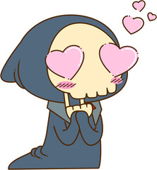 Dark Fantasy Grim Reaper Sticker Collection for Halloween Fun