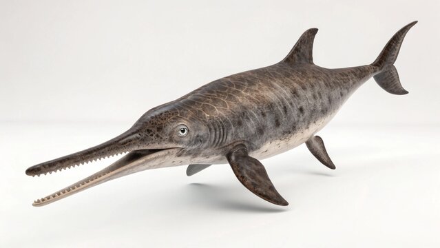 Ichthyosaurus on studio background