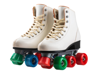 Classic Quad Roller Skates Isolated on Transparent Background