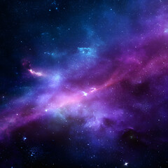 Naklejka premium Bright Cosmic Space Background