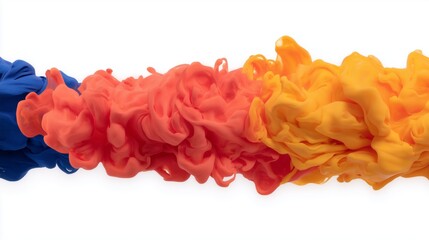 Vibrant colors mixing in a fluid abstract design.