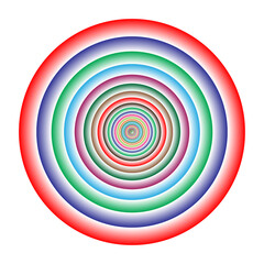 Abstract Concentric Circles Rainbow Gradient