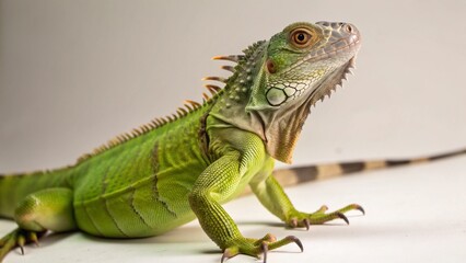 Iguana on studio background