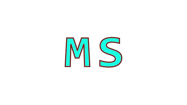 MS text color animation on white background.