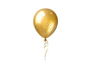  gold balloon copy space isolated on white background