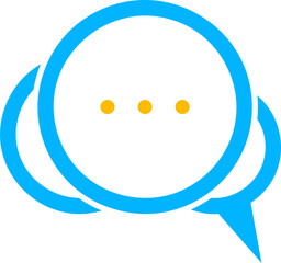 cloud chat design with message icon abstract monogram vector logo template