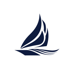 Dark blue abstract shape design