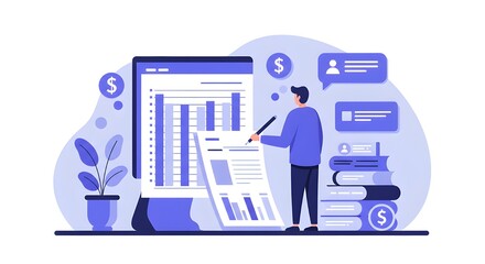 Dedicated Accountant Preparing A Comprehensive Budget Proposal Using Detailed Spreadsheets At A Modern Office Desk, Highlighting Strategic Planning, Accuracy, And Financial Expertise