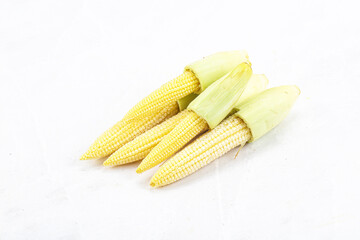 Small young baby corn heap