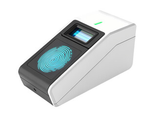 Fototapeta premium Biometric Fingerprint Scanner: Secure Access Control Device on transparent background