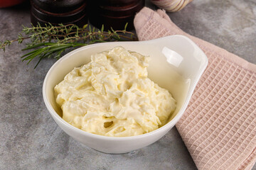 Italian soft young cheese stracciatella