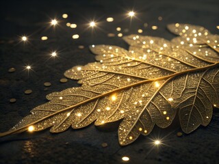 Fototapeta premium golden christmas tree decoration