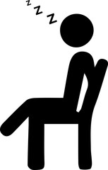 Tired person sleeping on chair, feeling exhausted from work overload