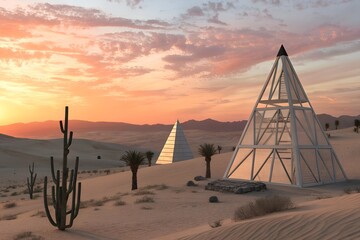 sunset over the bridge