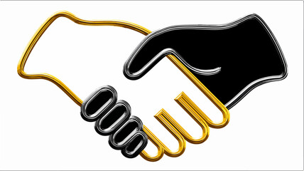 Fototapeta premium Diverse hands shaking isolated