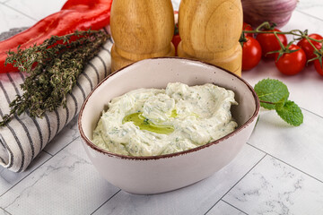 Greek feta dip with oil