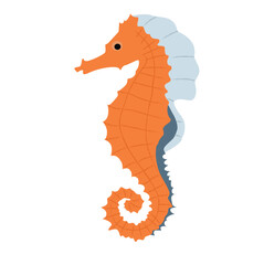 Fototapeta premium yellow Seahorse cute cartoon. Vector illustration