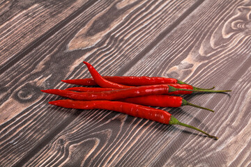 Hot spicy chili pepper heap