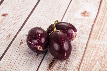 Small round asian eggplant for cooking
