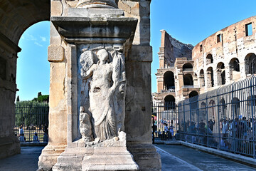 Relief ,  Konstantinbogen,    Forum Romanum, Rom,  Lazio,  Italien